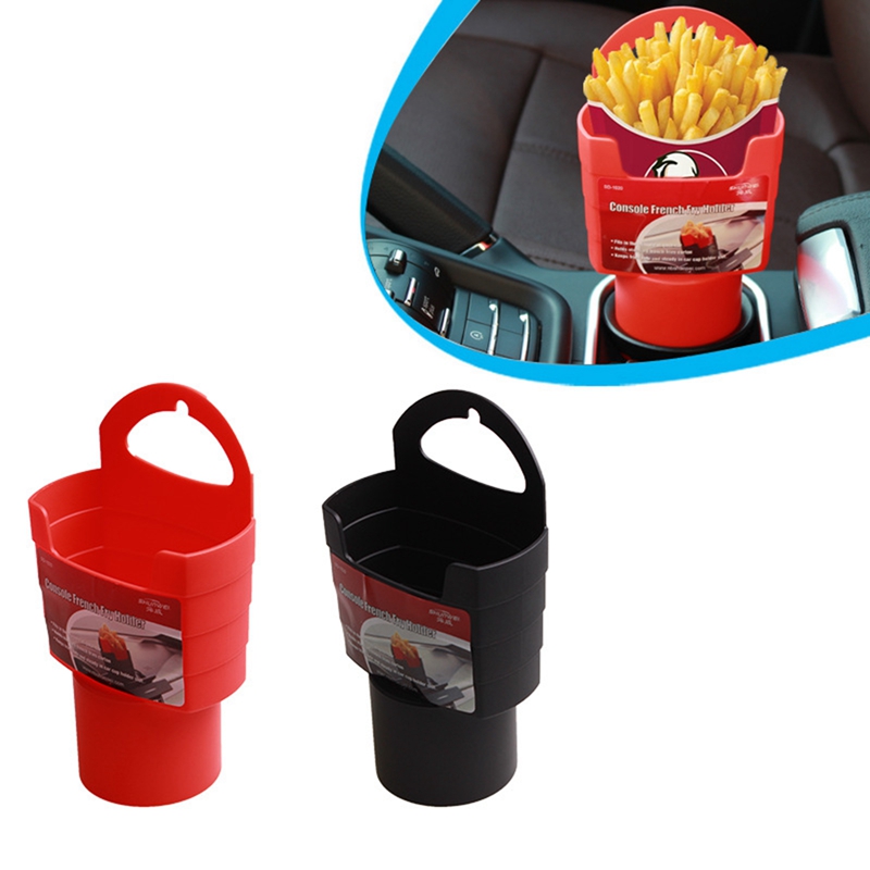 Food Snacks Drinks - 車のフライドポテトホルダー,収納ケース,バケツ,スナックボックス,食品,飲料カップ,コーヒースタンド,RVインテリア,自動車アクセサリー