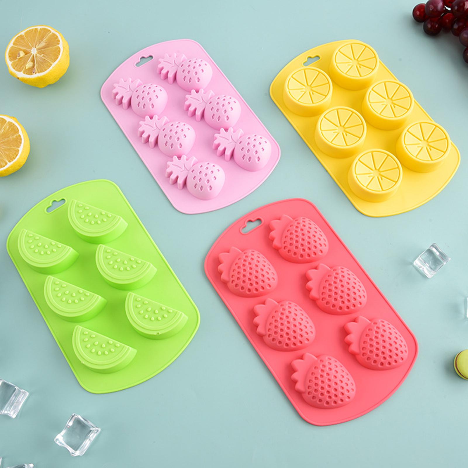 6 キャビティフルーツ型シリコーンキャンディモールドノンステ - Gummy Candy のレビューと価格
